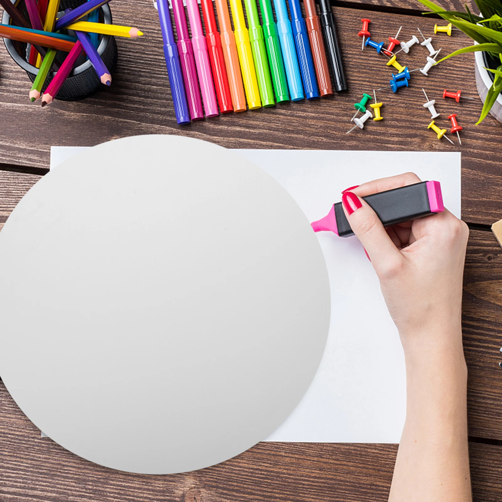 1pc 50Cm Round Oil Painting Board Artist Canvas Durable Art Canvas For Acrylic Tempera Student Hobbyist White Sketchpad
1pc 50Cm Round Oil Painting Board Artist Canvas Durable Art Canvas For Acrylic Tempera Student Hobbyist White Sketchpad
