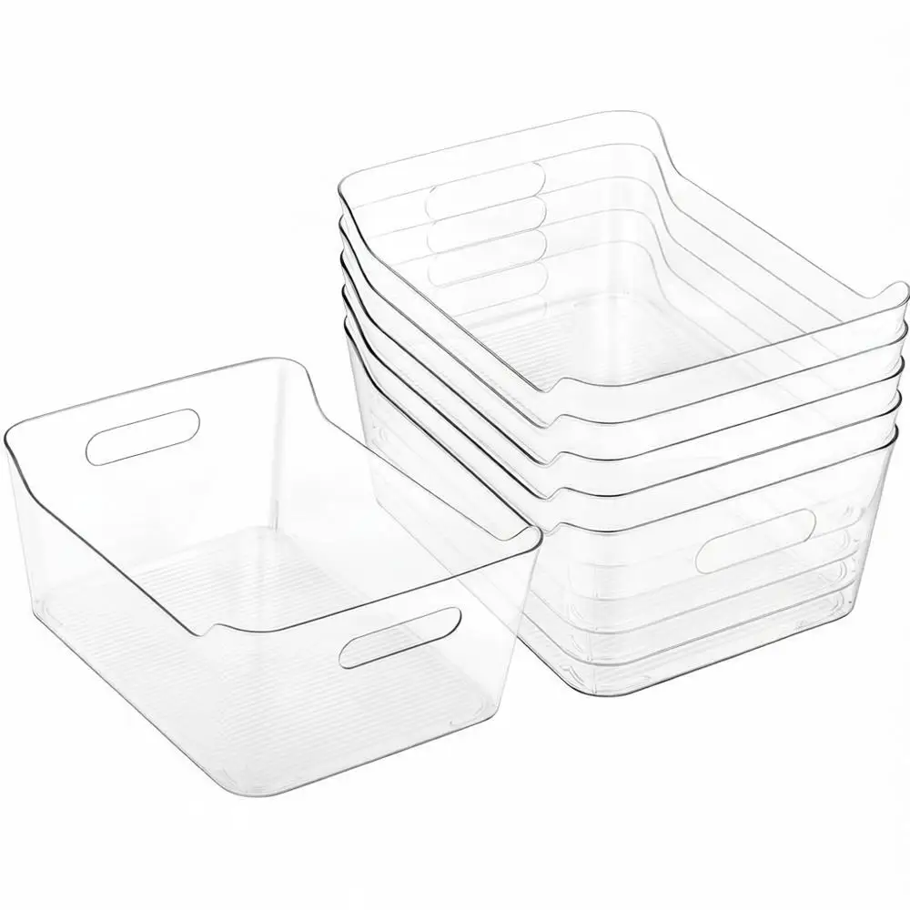 Набор из 6 очень больших прозрачных контейнеров для хранения, органайзер для кладовой, универсальные контейнеры для дома, кухни, гардероба, шкафа
Набор из 6 очень больших прозрачных контейнеров для хранения, органайзер для кладовой, универсальные контейнеры для дома, кухни, гардероба, шкафа