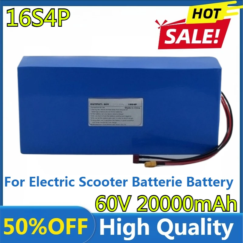 New For Electric Scooter Batterie Lithium-ion 60V 100Ah 16S4P 2000W Battery, Pour Une Longue Durée De Vie De La Batterie
New For Electric Scooter Batterie Lithium-ion 60V 100Ah 16S4P 2000W Battery, Pour Une Longue Durée De Vie De La Batterie