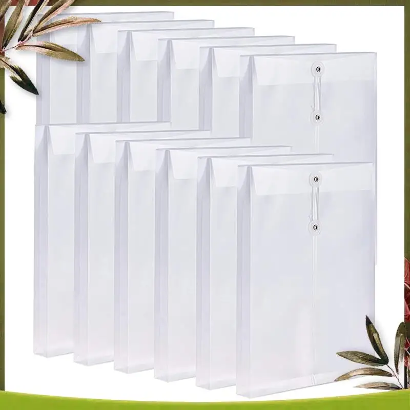 New-24 Pack Clear Plastic Envelopes Poly Envelopes Expandable Files Document Folders With Button & String Tie Closure A4
New-24 Pack Clear Plastic Envelopes Poly Envelopes Expandable Files Document Folders With Button & String Tie Closure A4