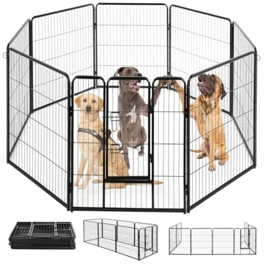 Dog Playpen 40 Inch 8 Panels Heavy Duty Metal Pet Exercise Pen Indoor Outdoor Fence Panels Rust-Resistant Removable Tool-Free S
Dog Playpen 40 Inch 8 Panels Heavy Duty Metal Pet Exercise Pen Indoor Outdoor Fence Panels Rust-Resistant Removable Tool-Free S