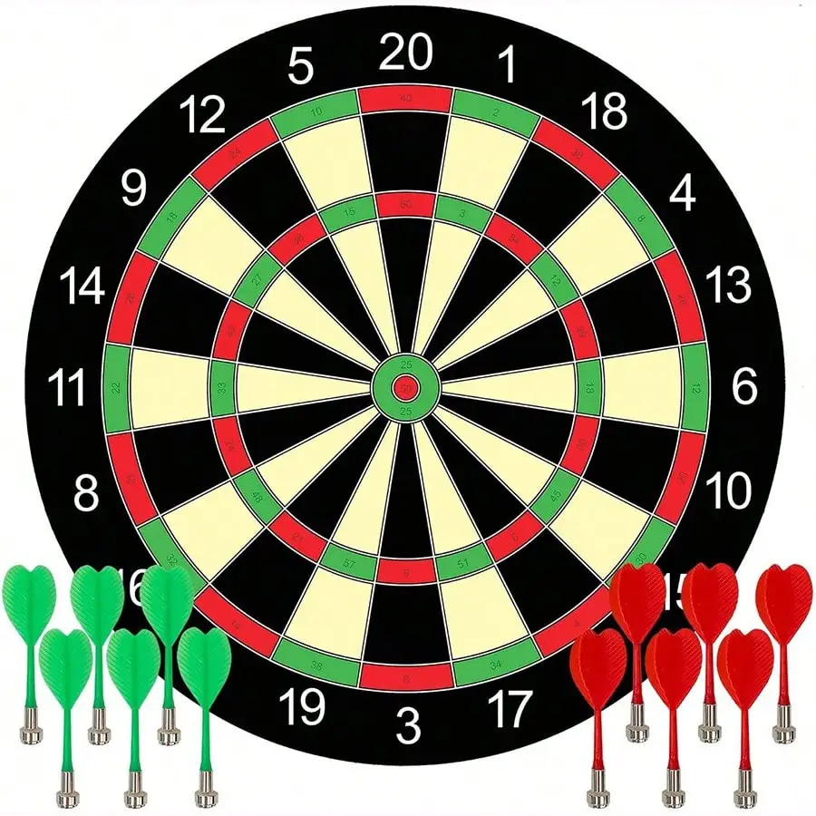 Magnetic Dart Board Game, 12 Darts, 6 Green Darts And 6 Red Darts, Perfect For Indoor And Outdoor Gifts, Suitable For Family And Friends, Safe Darts Game.
Magnetic Dart Board Game, 12 Darts, 6 Green Darts And 6 Red Darts, Perfect For Indoor And Outdoor Gifts, Suitable For Family And Friends, Safe Darts Game.