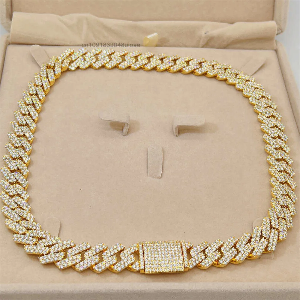 Hip Hop Shining Jewelry Iced Out 15mm Vvs d Color Moissanite Diamond 10k Gold Cuban Link Chain
Hip Hop Shining Jewelry Iced Out 15mm Vvs d Color Moissanite Diamond 10k Gold Cuban Link Chain