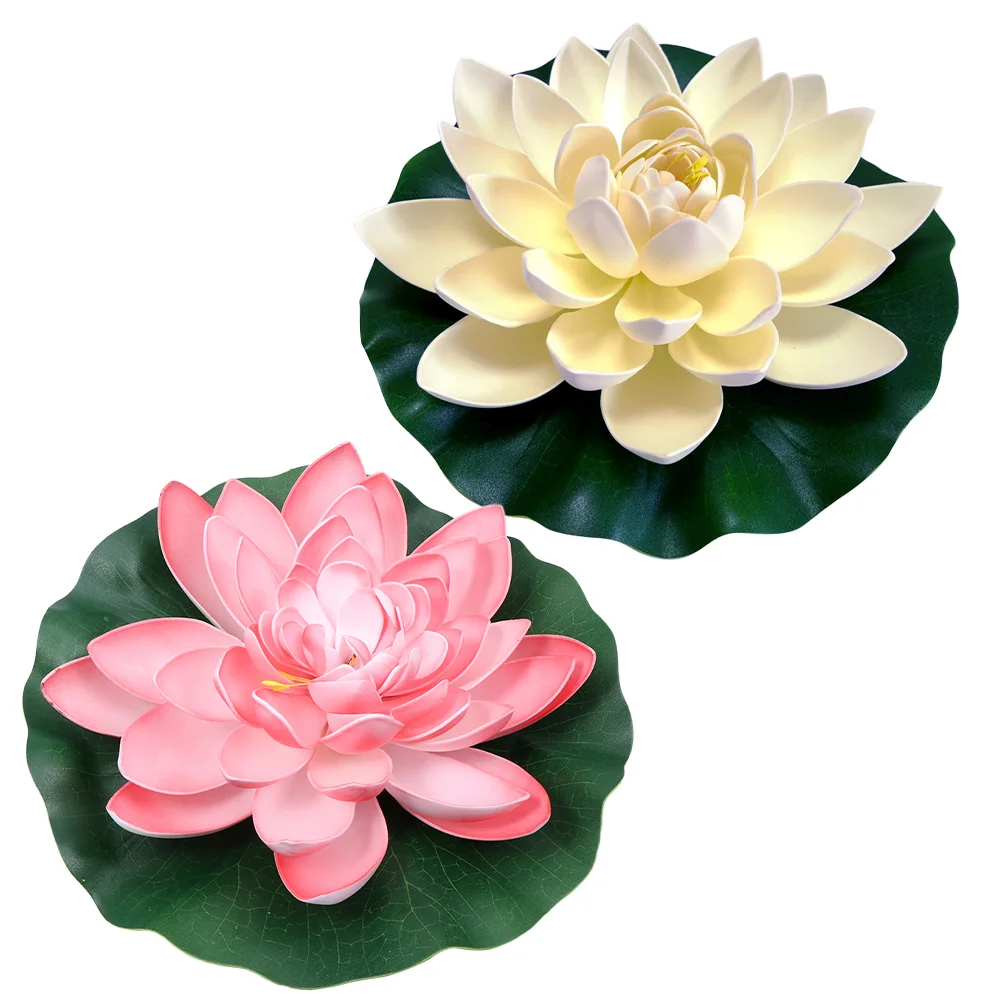 2 Pcs Artificial Lotus Water Feature Decoration Home Lily Eye-catching Floating Flower Fake Eva Foam Pool Adornment
2 Pcs Artificial Lotus Water Feature Decoration Home Lily Eye-catching Floating Flower Fake Eva Foam Pool Adornment
