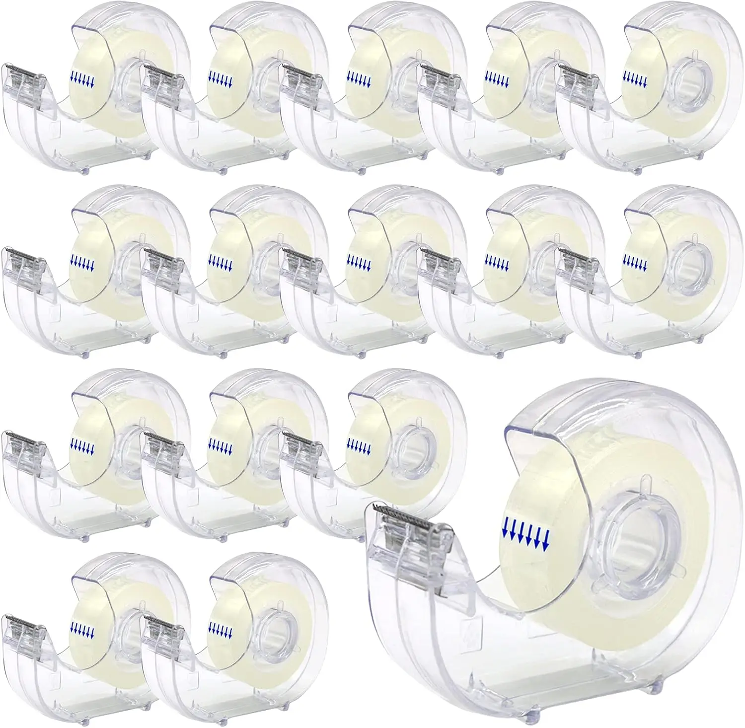 Clear Tape Refills 16 Pack, 0.7" x 28 yds per Roll, Transparent Tape with Dispenser for Office, School, Home
Clear Tape Refills 16 Pack, 0.7" x 28 yds per Roll, Transparent Tape with Dispenser for Office, School, Home