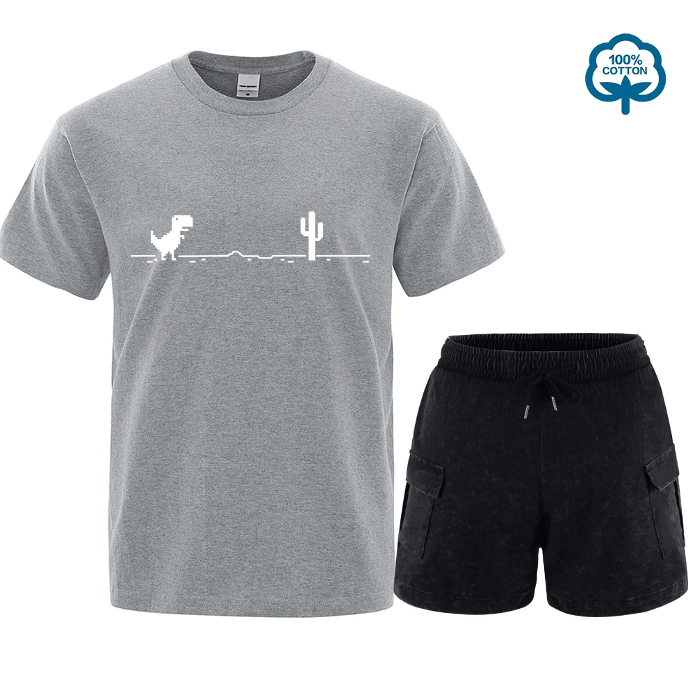 Mens T-shirts Set Printed Dinosaur Cactus Funny Tops Summer Cotton T-shirt for Men Casual O-Neck Tee Shirts Streetwear Basic Top
Mens T-shirts Set Printed Dinosaur Cactus Funny Tops Summer Cotton T-shirt for Men Casual O-Neck Tee Shirts Streetwear Basic Top