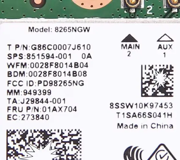 Двухдиапазонная беспроводная Wi-Fi карта 867 Мбит/с для 8265NGW 802.11ac Bluetooth 4.2 8265ac 7265AC NGFF Wi-Fi WLAN сетевая карта 2.4G/5G
Двухдиапазонная беспроводная Wi-Fi карта 867 Мбит/с для 8265NGW 802.11ac Bluetooth 4.2 8265ac 7265AC NGFF Wi-Fi WLAN сетевая карта 2.4G/5G