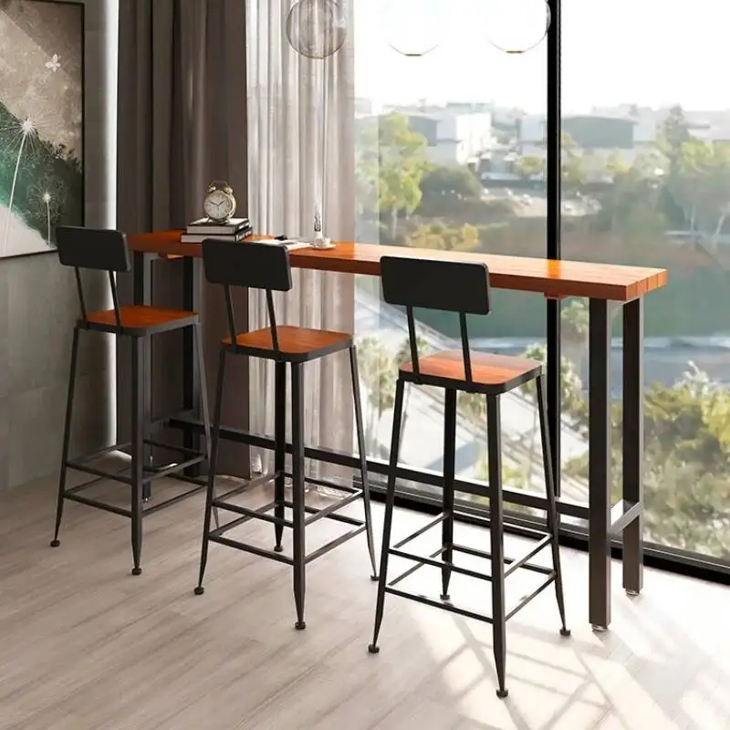 Narrow Outdoor Wood Antiseptic Top Wood Long Bar High Table Solid Table Against Window for Balcony, Simple Creative Leisure JT40
Narrow Outdoor Wood Antiseptic Top Wood Long Bar High Table Solid Table Against Window for Balcony, Simple Creative Leisure JT40