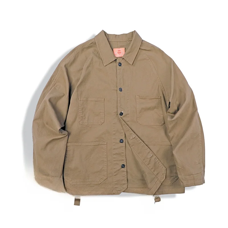 Qingtian Workwear American Retro Paris Button Elastic Jaet Men's Ameika Khaki Vintage Coat Spring Autumn Cotton Polyester
Qingtian Workwear American Retro Paris Button Elastic Jaet Men's Ameika Khaki Vintage Coat Spring Autumn Cotton Polyester
