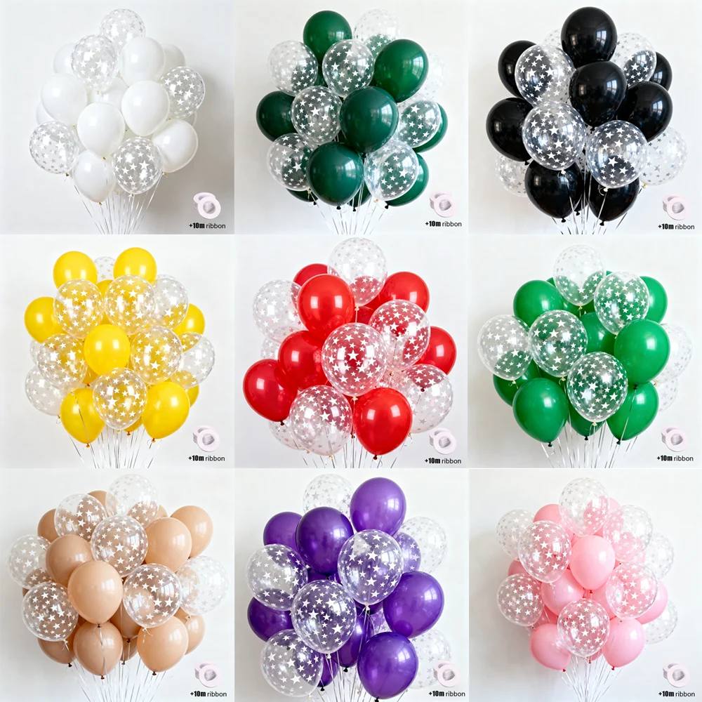 20PCS Colored Latex Balloons Transparent Star Pattern Balloon Mixed Set Wedding Baby Shower Ball Happy Birthday Party Decoration
20PCS Colored Latex Balloons Transparent Star Pattern Balloon Mixed Set Wedding Baby Shower Ball Happy Birthday Party Decoration
