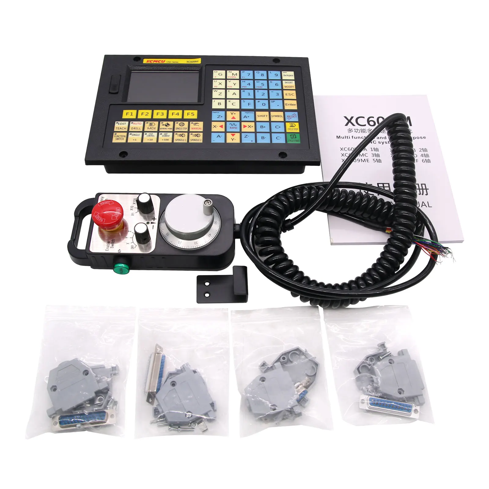 4-Axis CNC Controller Kit MPG Pendant Handwheel Emergency Stop + 4-Axis XC609MD CNC Controller
4-Axis CNC Controller Kit MPG Pendant Handwheel Emergency Stop + 4-Axis XC609MD CNC Controller