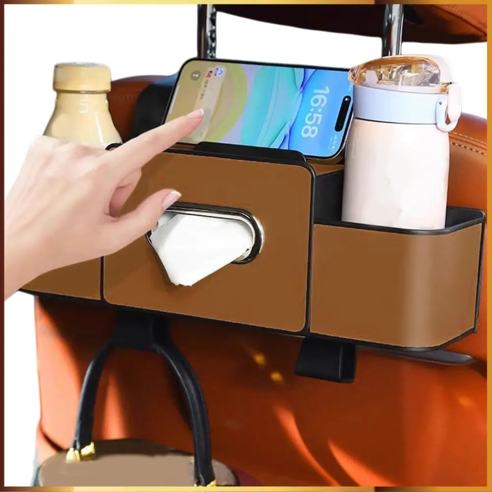 Multifunctional Car Organizer with Cup Holder Tissue Box and Hooks Vehicle Seat Back Hanging Storage Box Travel Accessories
Multifunctional Car Organizer with Cup Holder Tissue Box and Hooks Vehicle Seat Back Hanging Storage Box Travel Accessories