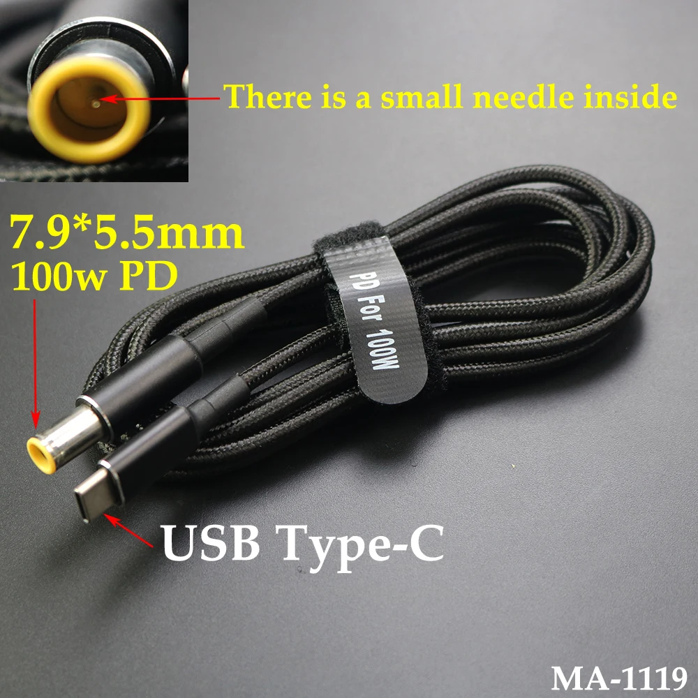 65W 90W 100W USB C Type C Male to DC7.9X5.5mm Male PD For Lenovo T60 T60p T61 T61p X60 Charger Connector Adapter Cablefor
65W 90W 100W USB C Type C Male to DC7.9X5.5mm Male PD For Lenovo T60 T60p T61 T61p X60 Charger Connector Adapter Cablefor