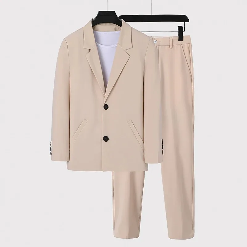 New Boutique (Blazer + Trousers) Men's Suit Business Port Style Casual Fashion Slim Korean Wedding Moderator 2 Piece Set
New Boutique (Blazer + Trousers) Men's Suit Business Port Style Casual Fashion Slim Korean Wedding Moderator 2 Piece Set