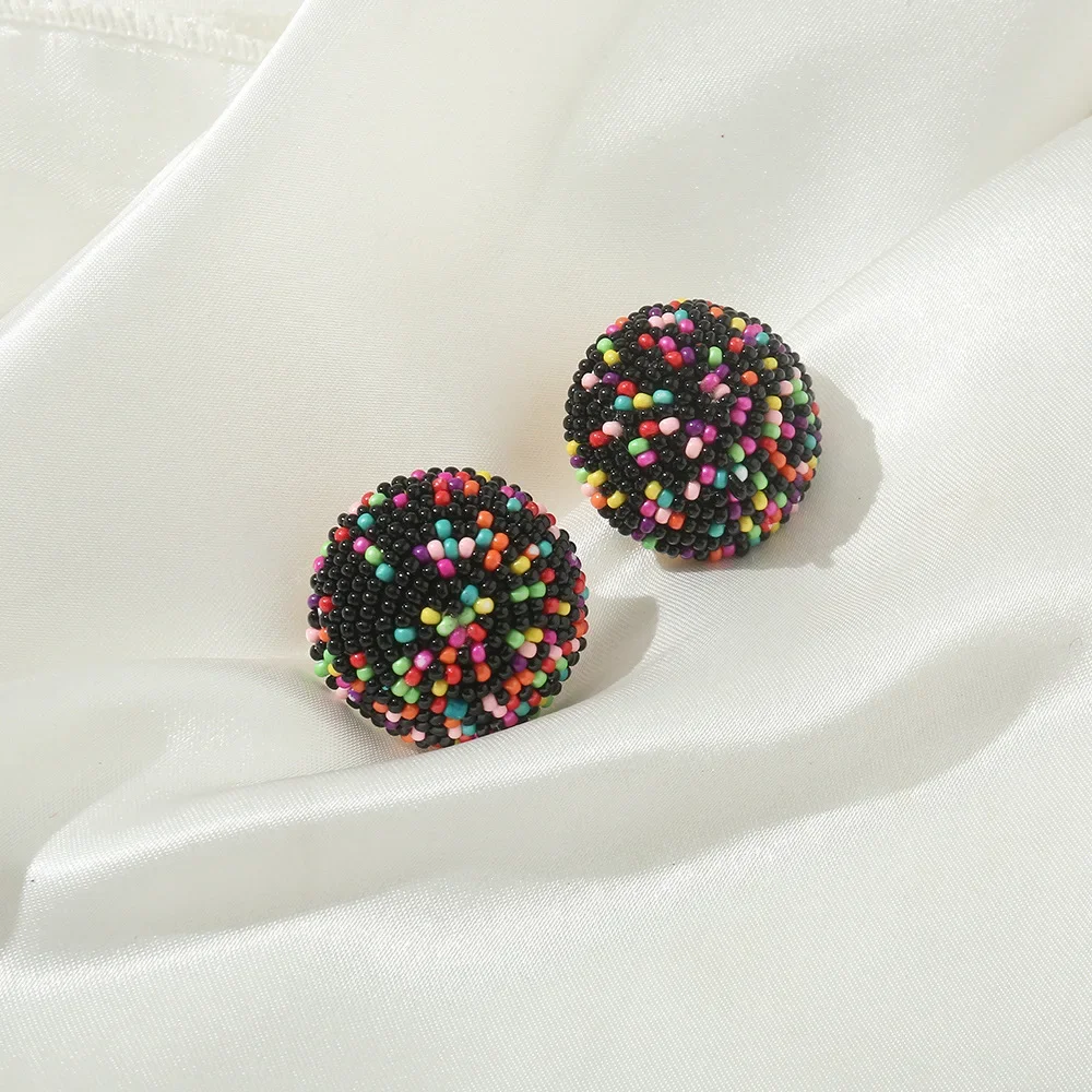 Beaded earrings Beaded balls Vintage Minimalist Bohemian Fashion Versatile Handwoven Alloy Women Rice bead stud earrings
Beaded earrings Beaded balls Vintage Minimalist Bohemian Fashion Versatile Handwoven Alloy Women Rice bead stud earrings