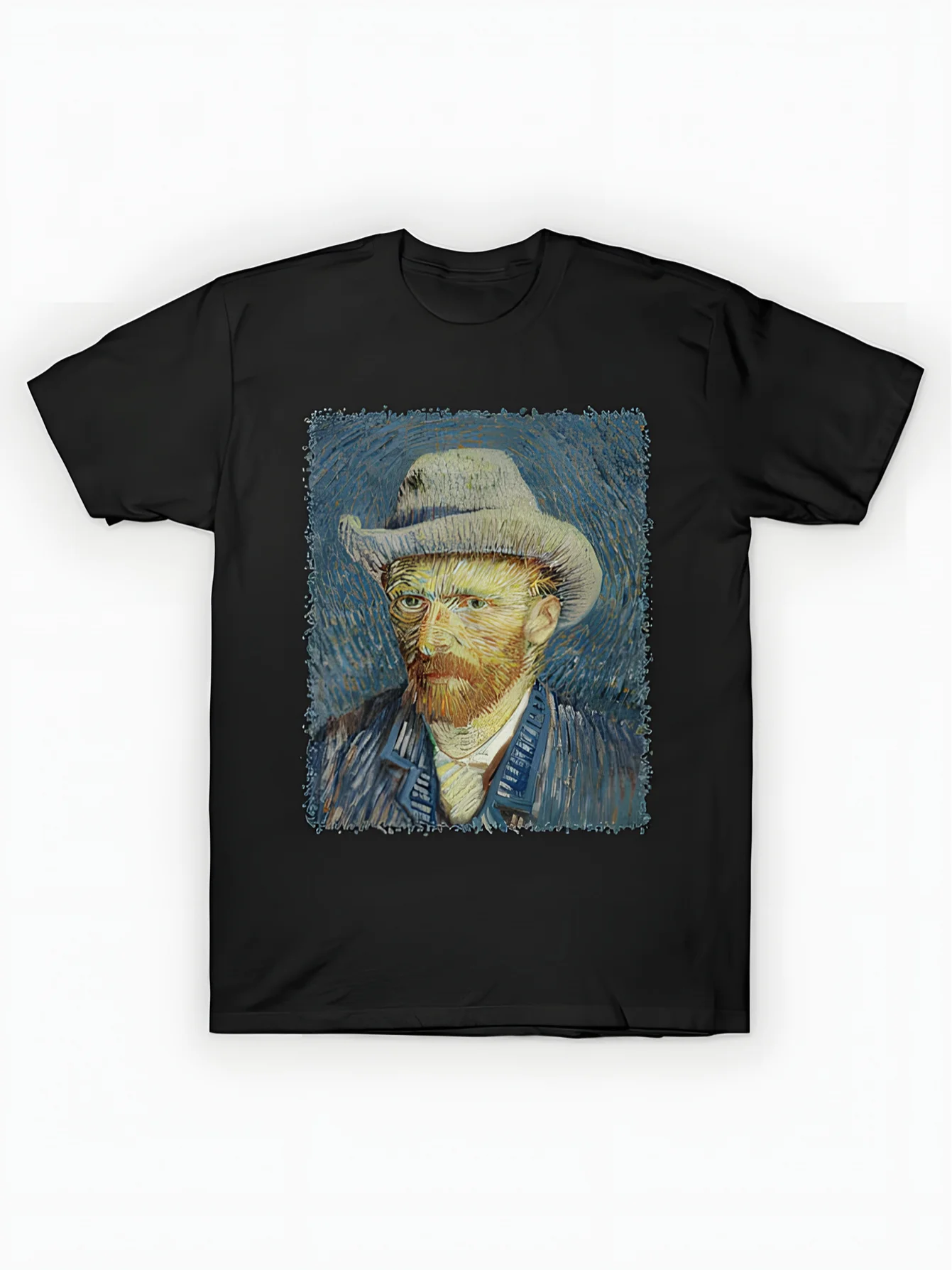 Men's casual Van Gogh self-portrait pattern T-shirt cotton round fun art design hat details casual creative graphics T-shirt
Men's casual Van Gogh self-portrait pattern T-shirt cotton round fun art design hat details casual creative graphics T-shirt