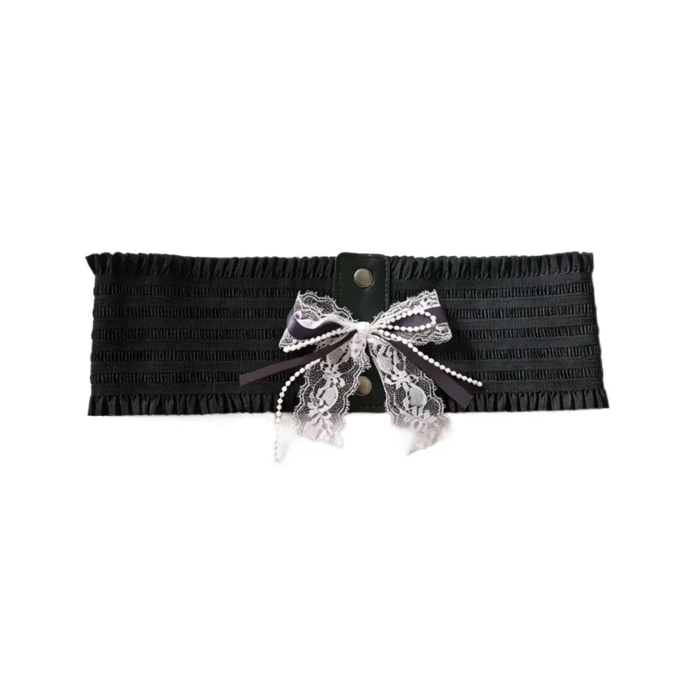 Fashion Wide Elastic Belts Decorative Pearl Bow Corset Belts Stretchy Waist Belts For Skirts Dress Top Clothes
Fashion Wide Elastic Belts Decorative Pearl Bow Corset Belts Stretchy Waist Belts For Skirts Dress Top Clothes
