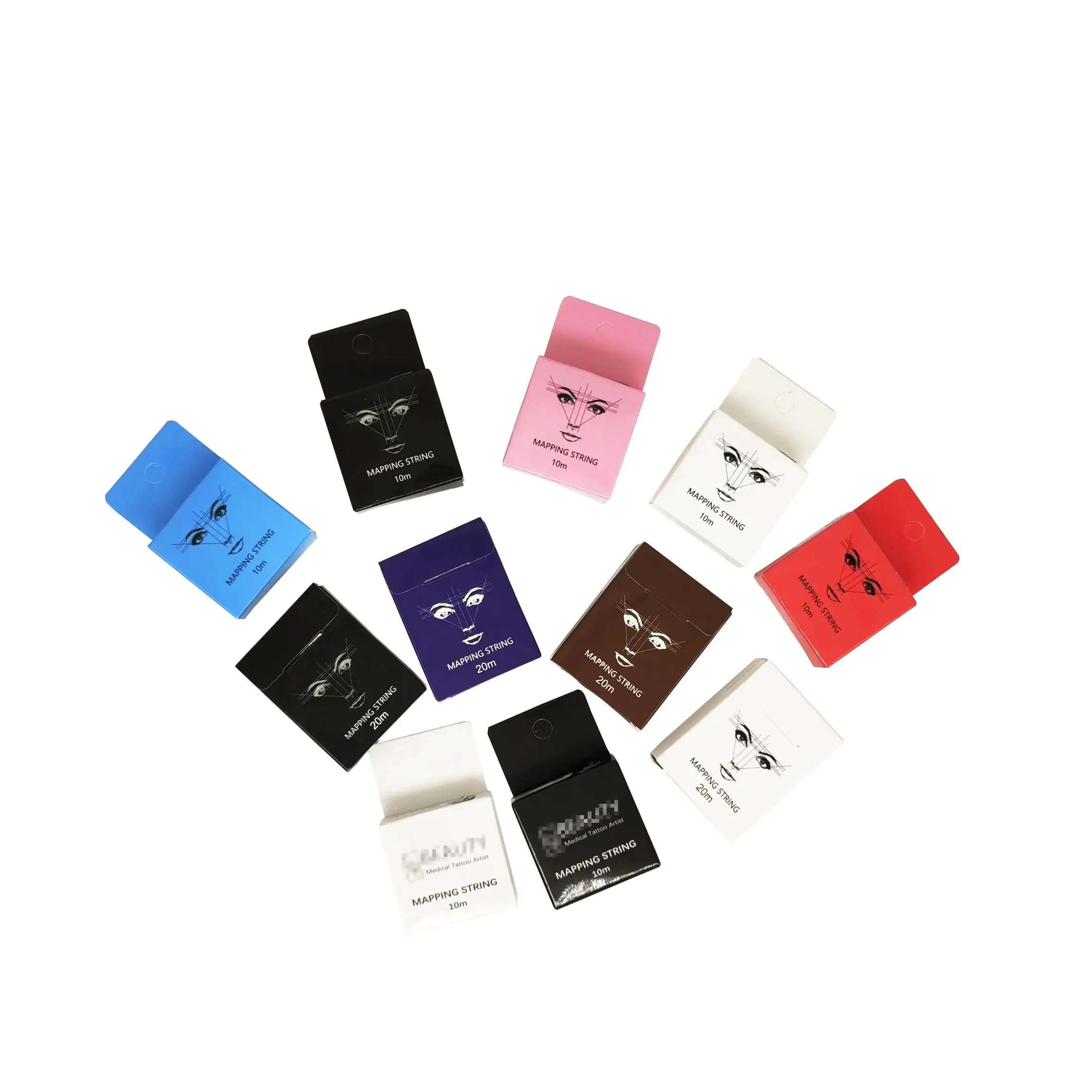 Eyebrow mapping string 10m Pre-Inked Microblading String for Brow Mapping - Measuring Tool for Marking Symmetrical Eyebrows
Eyebrow mapping string 10m Pre-Inked Microblading String for Brow Mapping - Measuring Tool for Marking Symmetrical Eyebrows