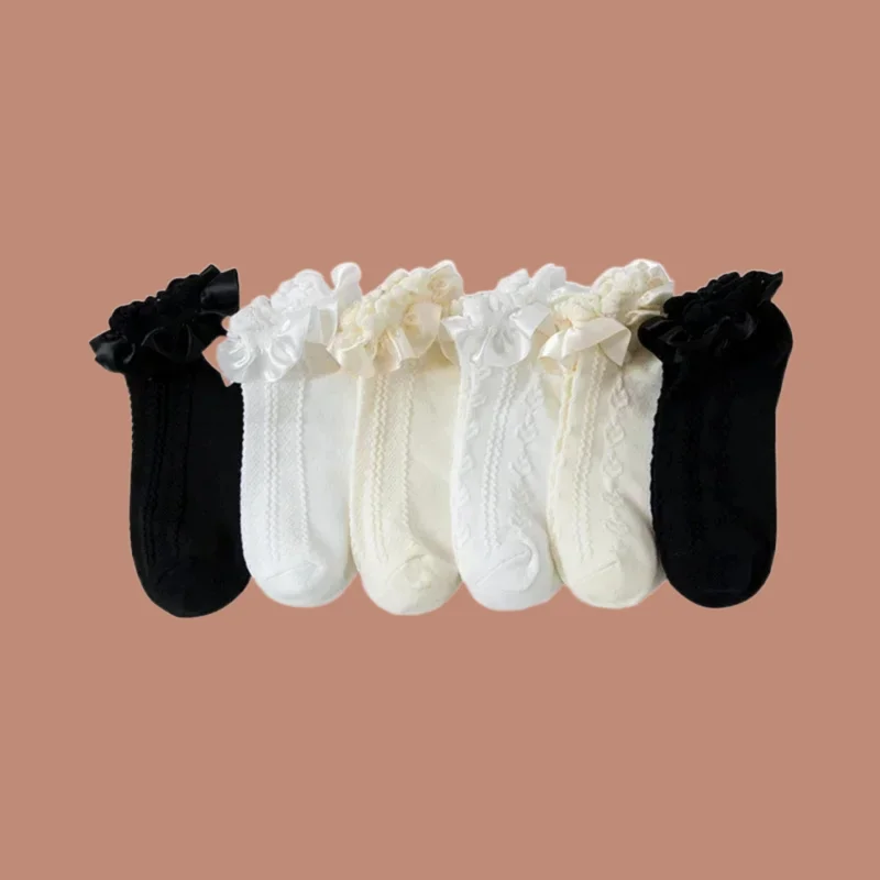 3/5 Pairs High Quality Fashion Cotton Socks Women's Ruffle Socks Black White Kawaii Cotton Lace Low Cut Girl Socks Women's Socks
3/5 Pairs High Quality Fashion Cotton Socks Women's Ruffle Socks Black White Kawaii Cotton Lace Low Cut Girl Socks Women's Socks