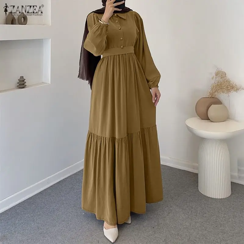 2026 ZANZEA Women Elegant Long Sleeve Muslim Dresses Abaya Pleated Sundress Solid Belted Party Robe Kaftan Dubai Hijab Vestidos
2026 ZANZEA Women Elegant Long Sleeve Muslim Dresses Abaya Pleated Sundress Solid Belted Party Robe Kaftan Dubai Hijab Vestidos