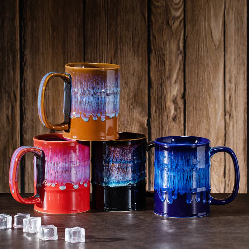 620ML Ceramic Mug Oil Barrel Mug Large Capacity Beer Cup Kitchen Bar Supplies Creative Kiln Glaze Ceramic Mug Household Cups
620ML Ceramic Mug Oil Barrel Mug Large Capacity Beer Cup Kitchen Bar Supplies Creative Kiln Glaze Ceramic Mug Household Cups