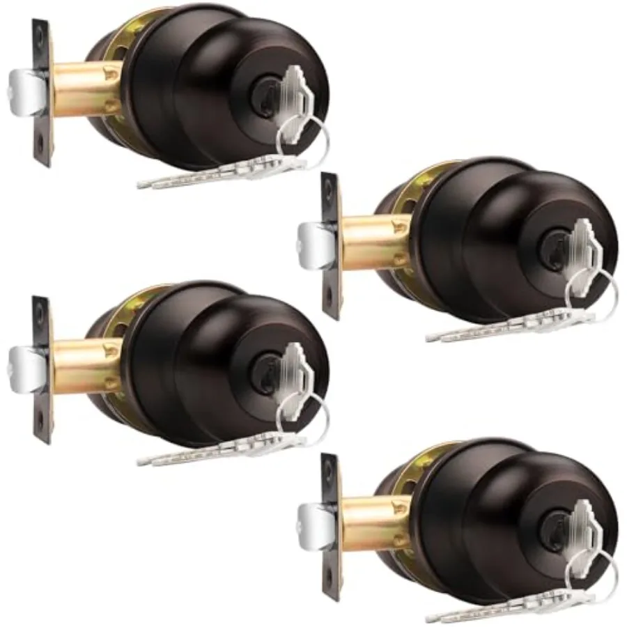 Entry Door Knobs Combo, Keyed Alike Entrance Door Locks, Ball Door Knobs with Lock and Keys for Interior Exterior Doors
Entry Door Knobs Combo, Keyed Alike Entrance Door Locks, Ball Door Knobs with Lock and Keys for Interior Exterior Doors