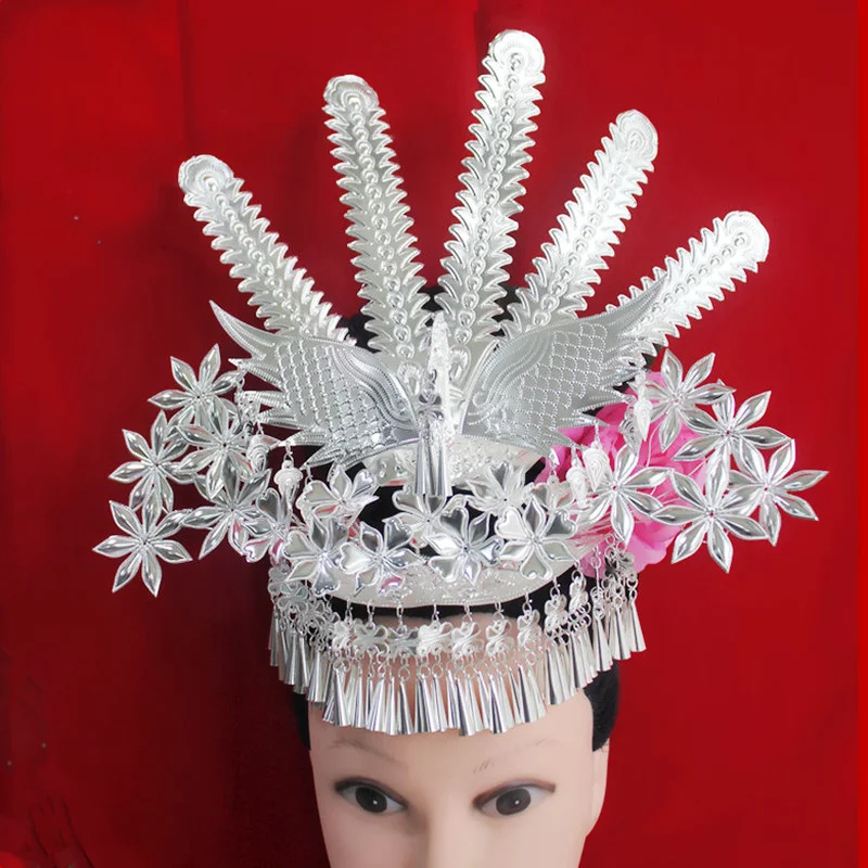 Hmong Headdress Jewelry Festival Stage Dance Performance Chinese Miao Silver Hair Accessories Oriental Style Headwear
Hmong Headdress Jewelry Festival Stage Dance Performance Chinese Miao Silver Hair Accessories Oriental Style Headwear