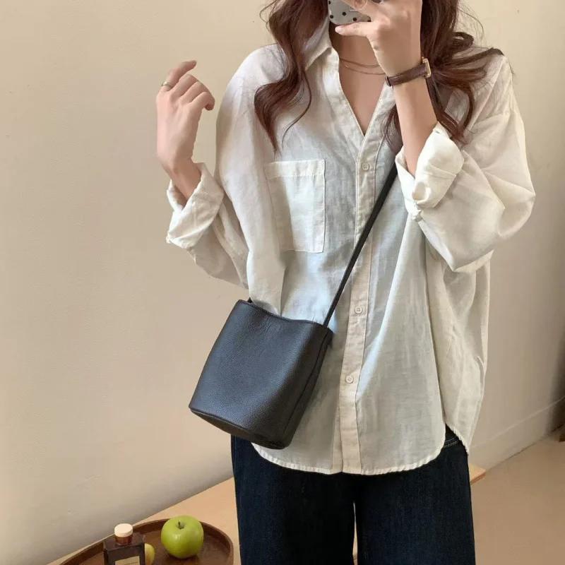 Minimalist Small Bucket Bag Genuine Leather Cowhide Single Shoulder Underarm Crossbody purse Women's Bag Pouch luxury designer
Minimalist Small Bucket Bag Genuine Leather Cowhide Single Shoulder Underarm Crossbody purse Women's Bag Pouch luxury designer