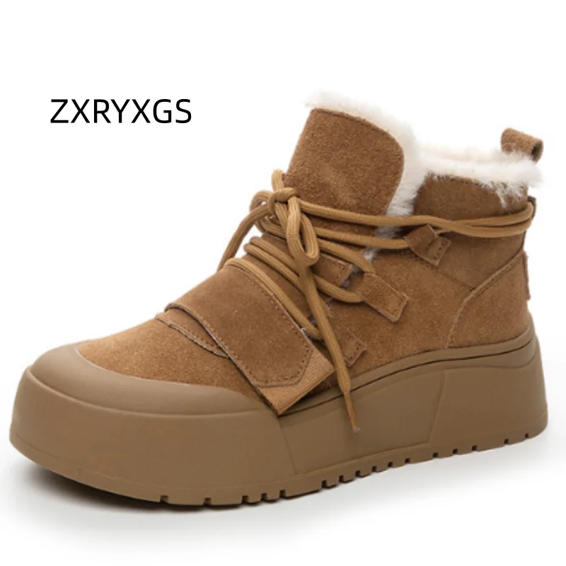 ZXRYXGS 2025 Premium Cow Suede Plush / Wool Boots Winter Warm Shoes Snow Boots Platform Increase Shoes Woman Boots Roman Shoes
ZXRYXGS 2025 Premium Cow Suede Plush / Wool Boots Winter Warm Shoes Snow Boots Platform Increase Shoes Woman Boots Roman Shoes
