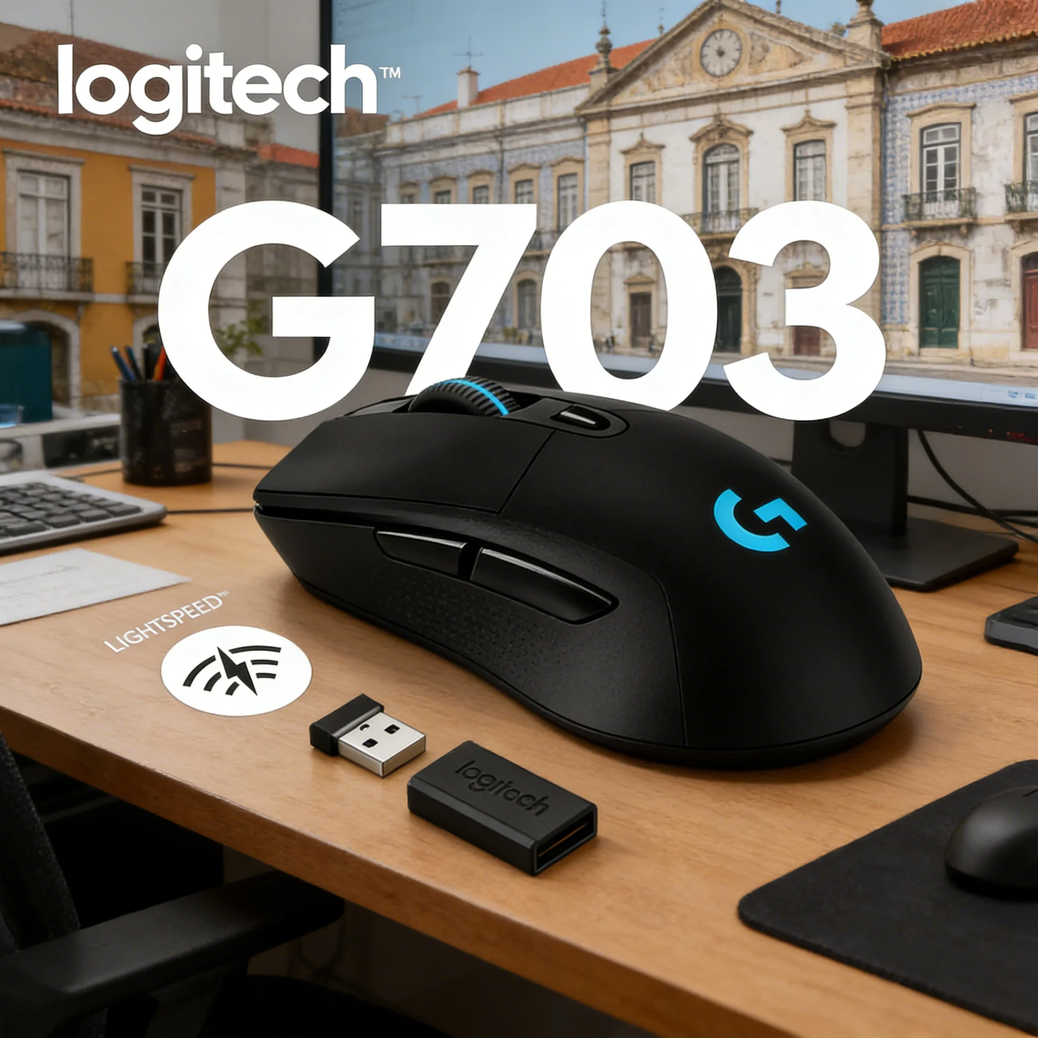 Logitech G703 LIGHTSPEED Wireless Gaming Mouse 25600 DPI RGB Ergonomic 95g with 6 Programmable Buttons for Esports And Gaming
Logitech G703 LIGHTSPEED Wireless Gaming Mouse 25600 DPI RGB Ergonomic 95g with 6 Programmable Buttons for Esports And Gaming