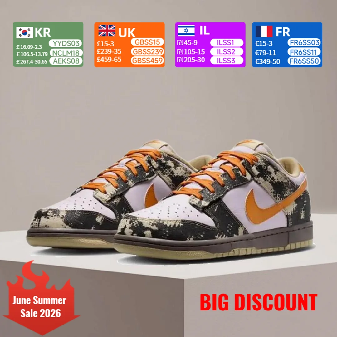 Nike Dunk Low - Multi-Functional Thin-Sole Slip-Resistant Low-Top Skate Shoe White/Black/Orange Unisex Style IB2260-500
Nike Dunk Low - Multi-Functional Thin-Sole Slip-Resistant Low-Top Skate Shoe White/Black/Orange Unisex Style IB2260-500