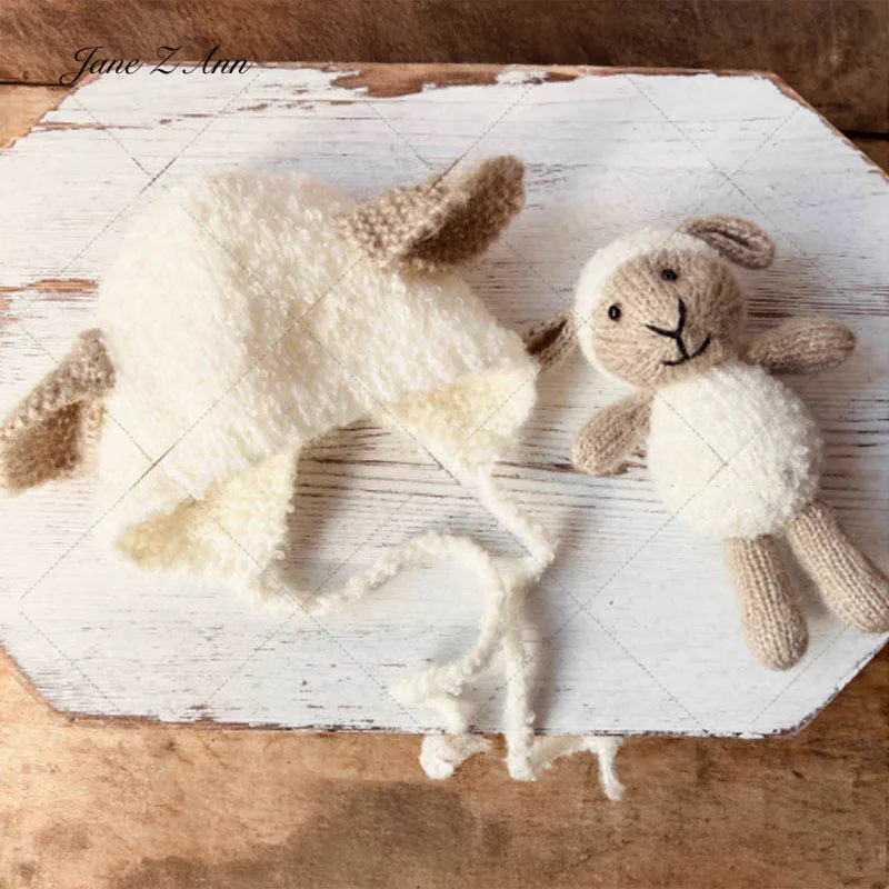 Handmade baby hat for photography newborn lamb costume with plush sheep fox toy infnat knite photo props outfit
Handmade baby hat for photography newborn lamb costume with plush sheep fox toy infnat knite photo props outfit