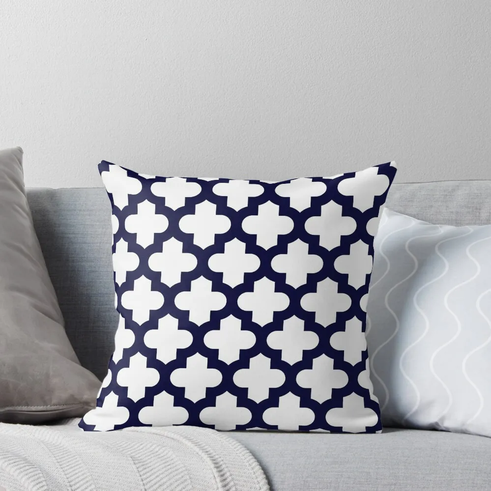 Navy Blue Thick Quatrefoil On White Throw Pillow christmas pillowcases Cushion Cover Set pillow
Navy Blue Thick Quatrefoil On White Throw Pillow christmas pillowcases Cushion Cover Set pillow