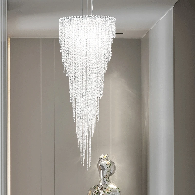 Duplex Floor Luxury K9 Crystal Gig Pendent Lamp For Hotel Lobby Living Room Spiral Staircase Villa Home Decorative Chandelier
Duplex Floor Luxury K9 Crystal Gig Pendent Lamp For Hotel Lobby Living Room Spiral Staircase Villa Home Decorative Chandelier