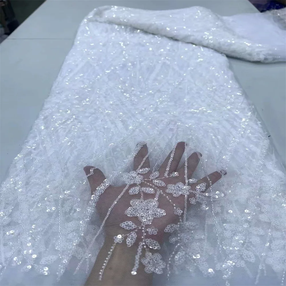 Luxury African Sequins Beaded Lace Fabric 2024 High Quality Groom Nigerian Wedding Dress Bridal Embroidery French Tulle Sewing
Luxury African Sequins Beaded Lace Fabric 2024 High Quality Groom Nigerian Wedding Dress Bridal Embroidery French Tulle Sewing
