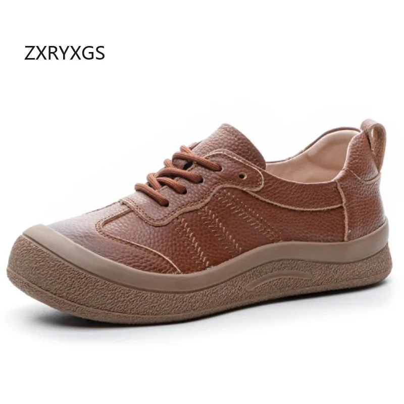 ZXRYXGS 2025 New Head Layer Soft Cowhide Women's Casual Sneakers Flat Heel Soft Comfortable Sneakers Temperament Trend Shoes
ZXRYXGS 2025 New Head Layer Soft Cowhide Women's Casual Sneakers Flat Heel Soft Comfortable Sneakers Temperament Trend Shoes