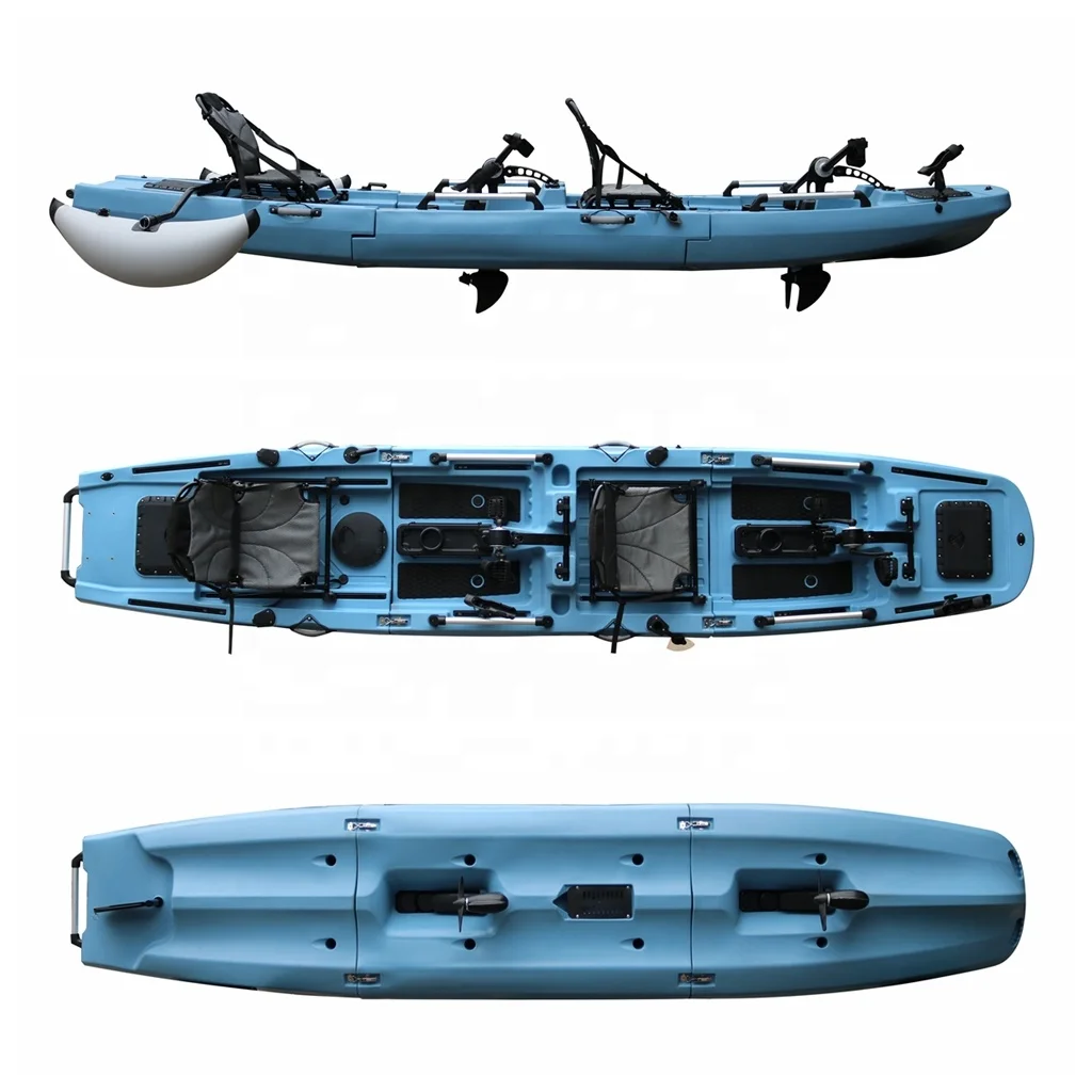 Vicking Saves Space And Easy To Transport Modular 2 Person 3 Section Detachable Fishing Pedal Kayak For Sale
Vicking Saves Space And Easy To Transport Modular 2 Person 3 Section Detachable Fishing Pedal Kayak For Sale
