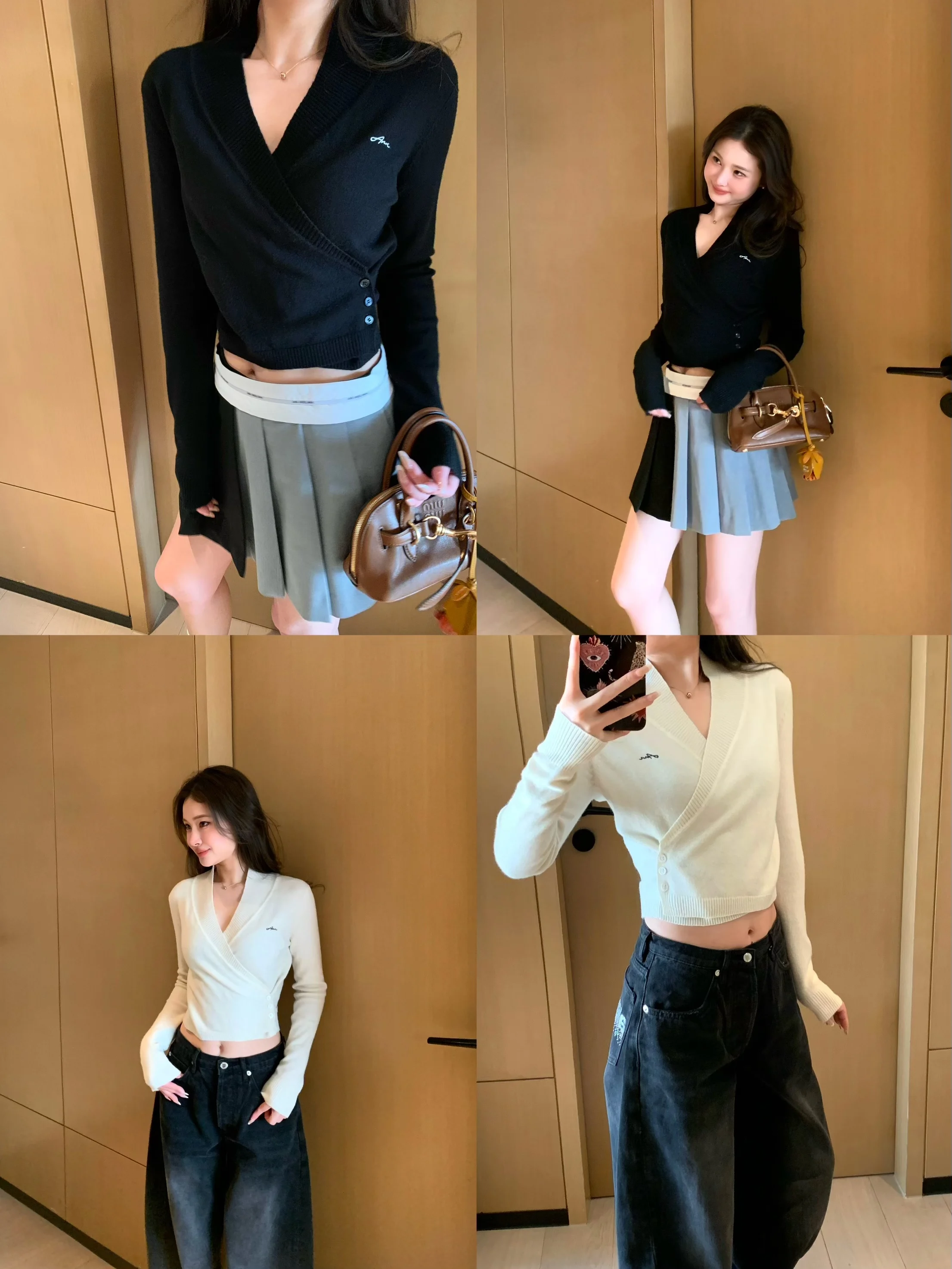 Slim Fit Short Knit Sweater V-Neck Cross Wrap Style Early Spring Design Women's Long Sleeve Woolen Cardigan
Slim Fit Short Knit Sweater V-Neck Cross Wrap Style Early Spring Design Women's Long Sleeve Woolen Cardigan