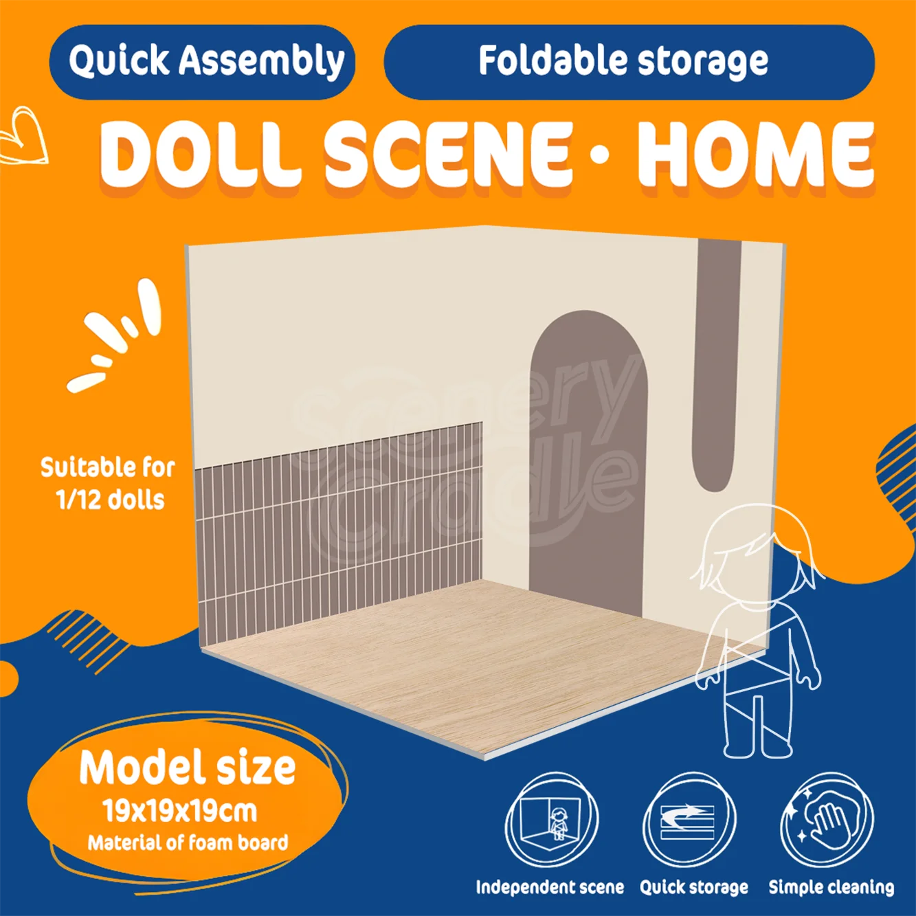 DIY Blind Box Figure Props Doll Display Scene Spot PVC Model Cabin Display Board Background Board for Collectible Figures
DIY Blind Box Figure Props Doll Display Scene Spot PVC Model Cabin Display Board Background Board for Collectible Figures