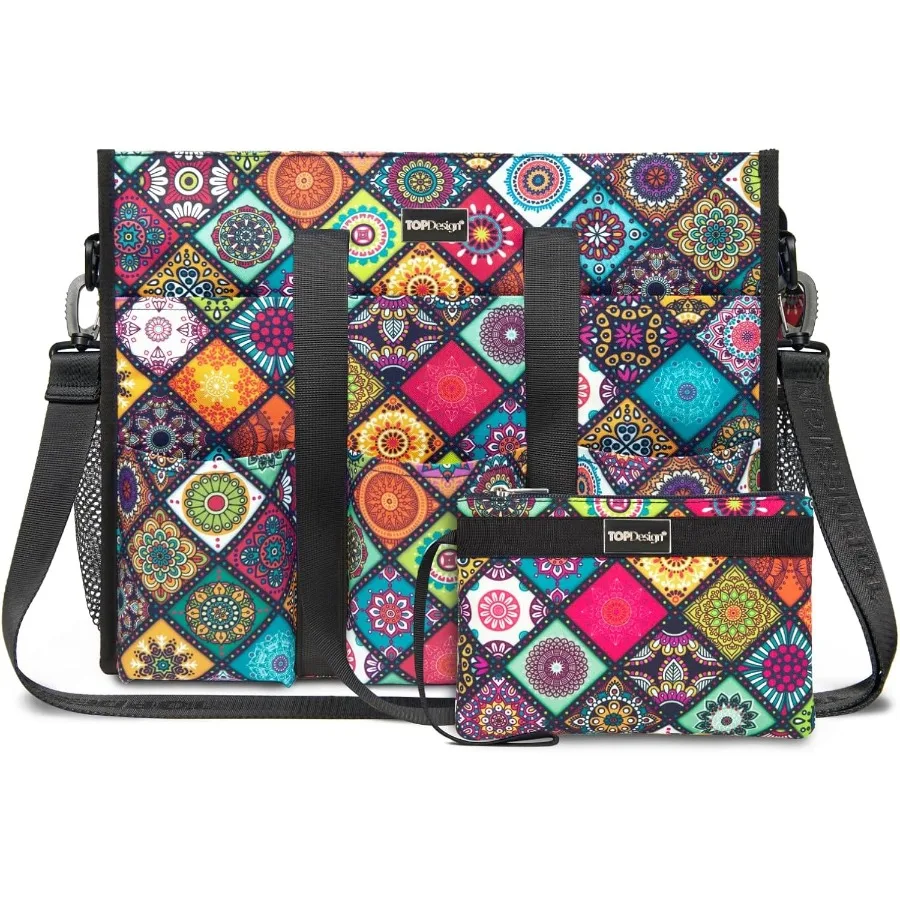 Utility Water Resistant Tote Bag with 22 Pockets Top Zipper Closure Thick Bottom Support Designed for Working Women in Daily Co
Utility Water Resistant Tote Bag with 22 Pockets Top Zipper Closure Thick Bottom Support Designed for Working Women in Daily Co