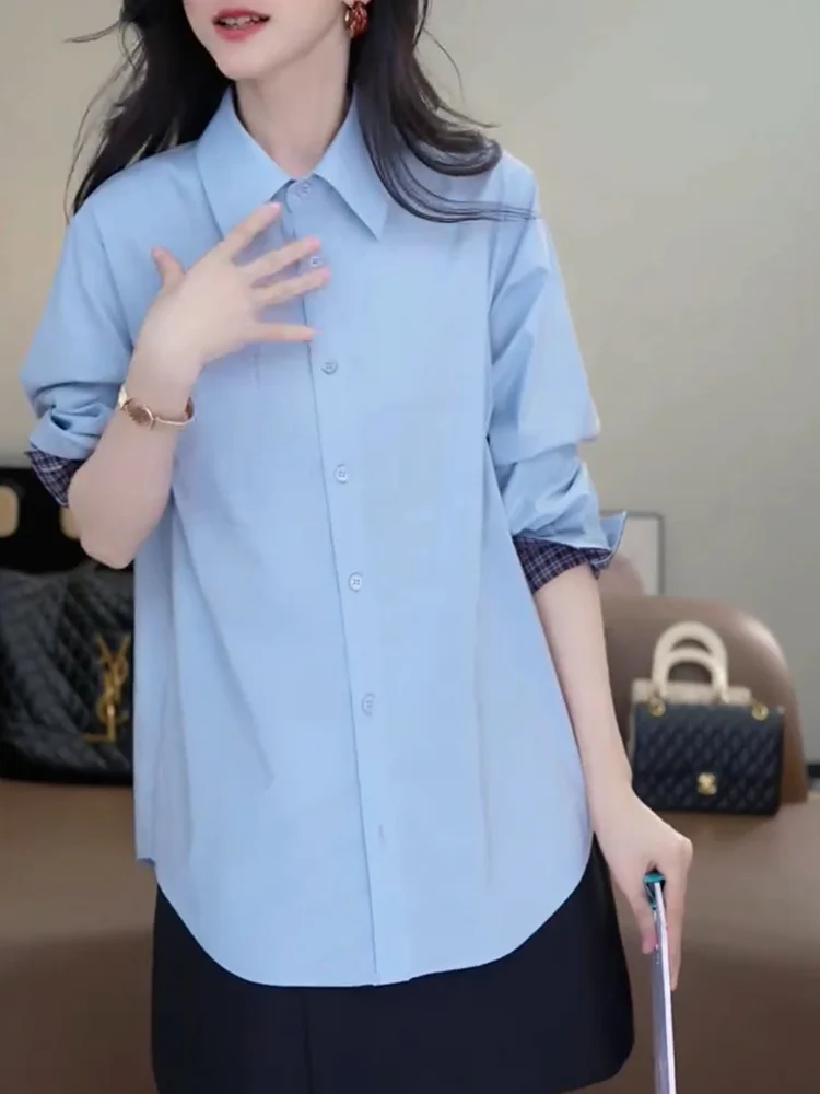 Корейский Sle для похудения, модный клетчатый топ с воротником-стойкой, универсальный осенний Новое поступление, женский топ премиум-класса
Корейский Sle для похудения, модный клетчатый топ с воротником-стойкой, универсальный осенний Новое поступление, женский топ премиум-класса