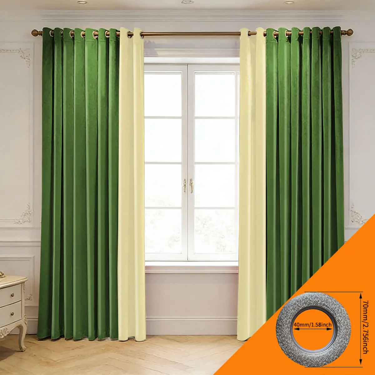 2pcs Luxury Color Block Velvet Blackout Curtains Multi-color Available (Curtains Only, Rod & Accessories Not Included)
2pcs Luxury Color Block Velvet Blackout Curtains Multi-color Available (Curtains Only, Rod & Accessories Not Included)