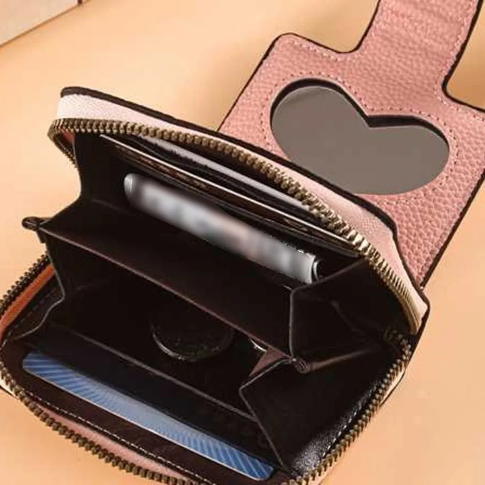 Lightweight Solid Color Women's Wallet Korea Style Anti-theft Design PU Leather Wallet Zipper Closure 2 Folds Wallet Daily Use 
Lightweight Solid Color Women's Wallet Korea Style Anti-theft Design PU Leather Wallet Zipper Closure 2 Folds Wallet Daily Use