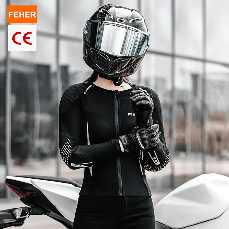 FEHER Ladies Mesh Motorcycle Jacket, Slim Stylish Breathable Summer Wear, Anti-impact Protective Gear Motorbike Riding Armor
FEHER Ladies Mesh Motorcycle Jacket, Slim Stylish Breathable Summer Wear, Anti-impact Protective Gear Motorbike Riding Armor