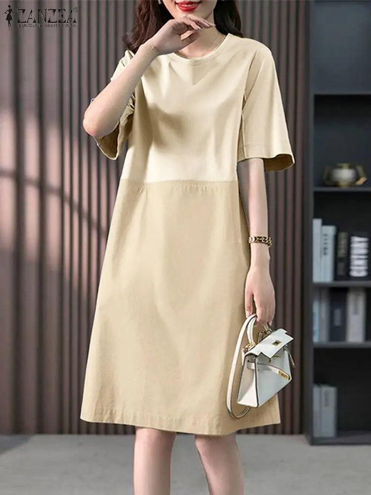 ZANZEA Women Solid Loose Midi Dresses Casual Long Dress 2024 Summer Short Sleeve Patchwork Kaftan Vestidos Simple Oversized Robe
ZANZEA Women Solid Loose Midi Dresses Casual Long Dress 2024 Summer Short Sleeve Patchwork Kaftan Vestidos Simple Oversized Robe