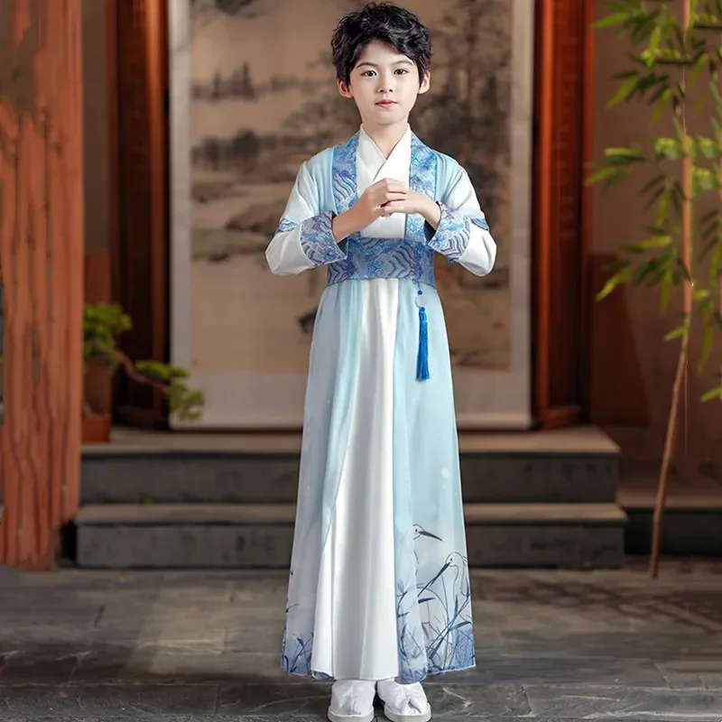 Traditional Chinese Boy Hanfu Dress Set Kids Clothes Vestidos Stage Baby Chino Costume Girl Suit Cosplay Children Ancient Outfit
Traditional Chinese Boy Hanfu Dress Set Kids Clothes Vestidos Stage Baby Chino Costume Girl Suit Cosplay Children Ancient Outfit
