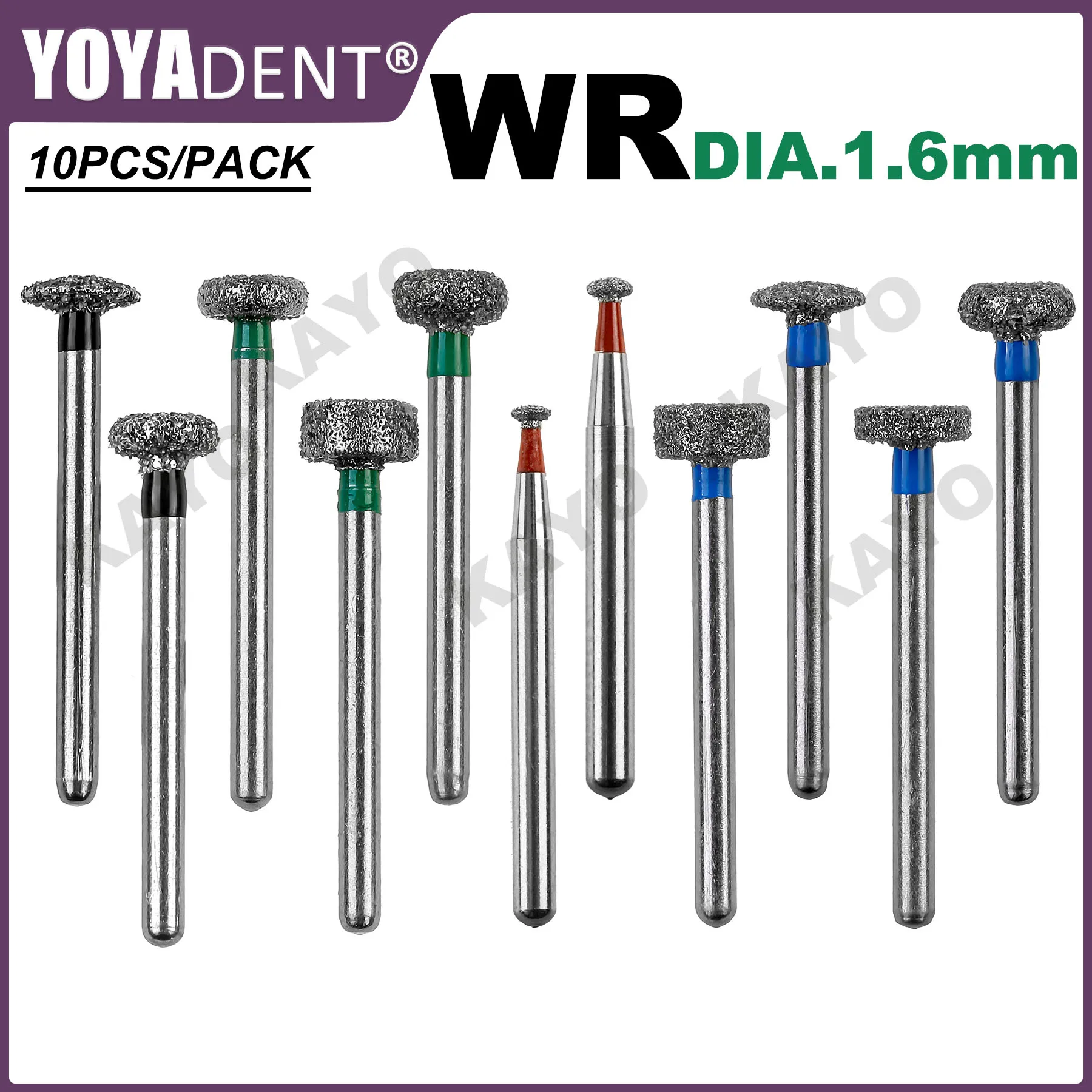 Diamond Dental Burs WR Shape - 1.6mm Dia for High Speed Handpiece - Dentist Tools, Dentistry Drills - 10 Pcs Pack
Diamond Dental Burs WR Shape - 1.6mm Dia for High Speed Handpiece - Dentist Tools, Dentistry Drills - 10 Pcs Pack