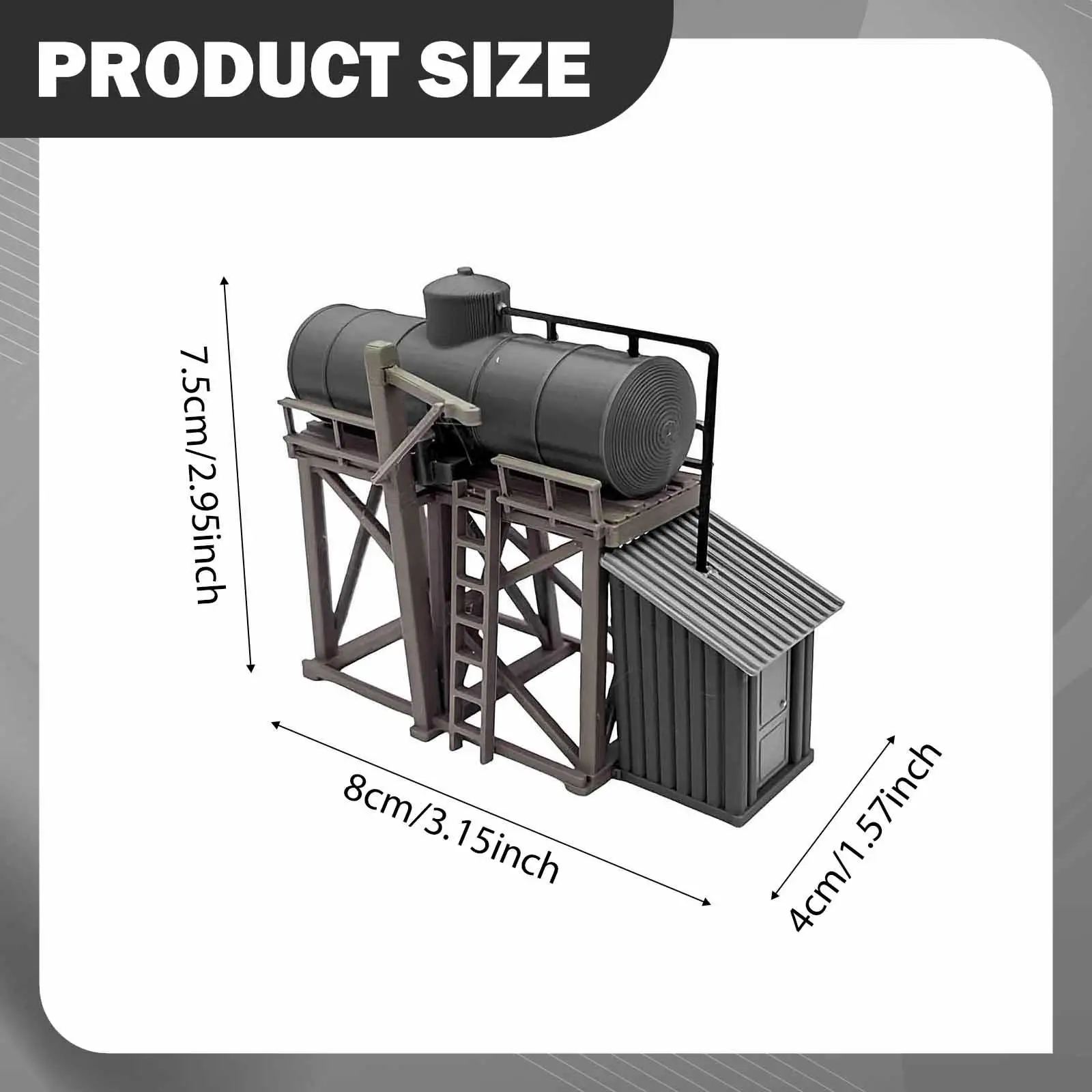 Миниатюрный водонаполненный резервуар для воды масштаба HO, разноцветный, пластиковый, для железнодорожных макетов, набор для оформления железнодорожных линий и декораций для песочниц
Миниатюрный водонаполненный резервуар для воды масштаба HO, разноцветный, пластиковый, для железнодорожных макетов, набор для оформления железнодорожных линий и декораций для песочниц
