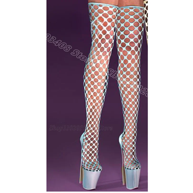 Blue Net Sexy Platform Boots Round Toe Stiletto Heels Hollow Fashion British Style Party Spring Women Boots Zapatos Para Mujere
Blue Net Sexy Platform Boots Round Toe Stiletto Heels Hollow Fashion British Style Party Spring Women Boots Zapatos Para Mujere