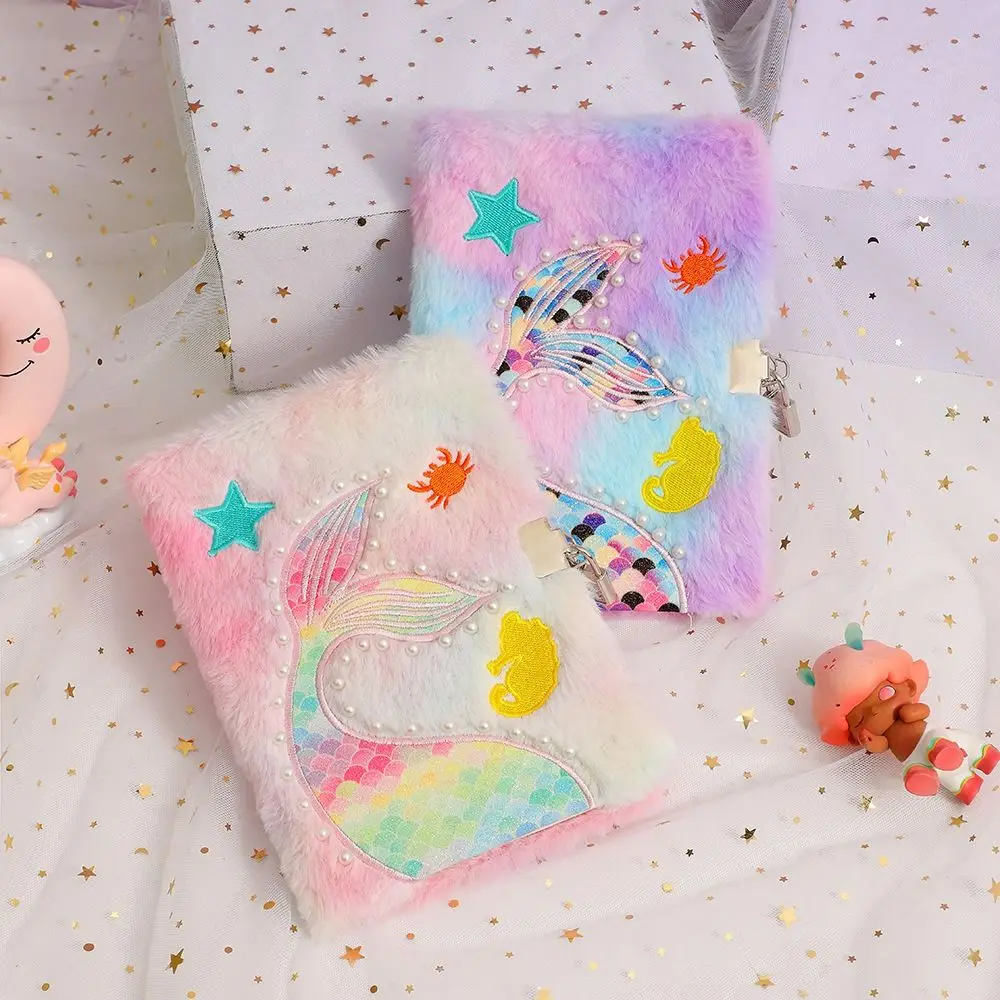 Plush Plush Notebook High-quality With Lock Cartoon Notepad Mermaid Tail Student Stationery Lockable Diary Book
Plush Plush Notebook High-quality With Lock Cartoon Notepad Mermaid Tail Student Stationery Lockable Diary Book
